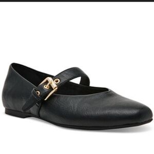 Dolce Vita Women's 8.5 Mulaney Buckle Black Mary Jane Flats New In Box